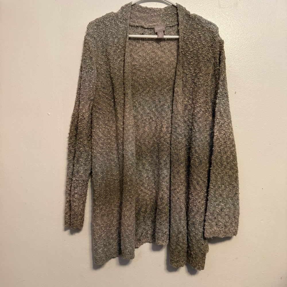 Chico's Textured Mixed Color Cardigan Women’s Size 2 Open Front